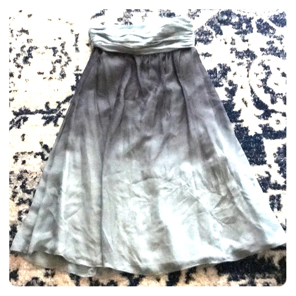 Grey ombré strapless dress